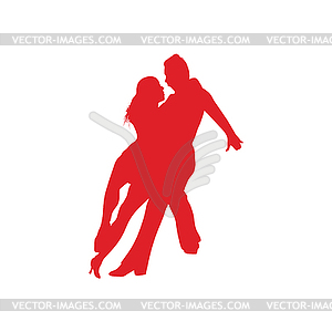 Dancing pair icon - vector clip art