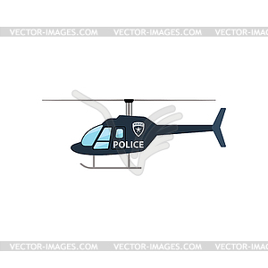 Police helicopter icon - vector clipart