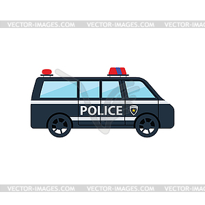 Police van icon - vector image