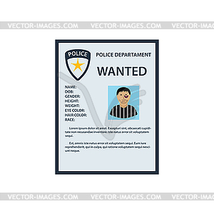 Wanted poster icon - vector clip art