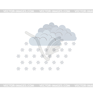 Snowfall icon - vector clipart / vector image