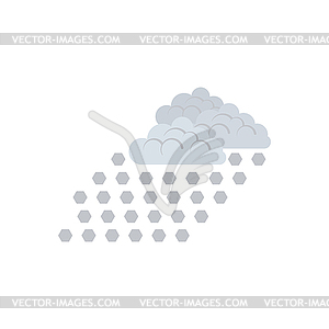 Hail icon - color vector clipart