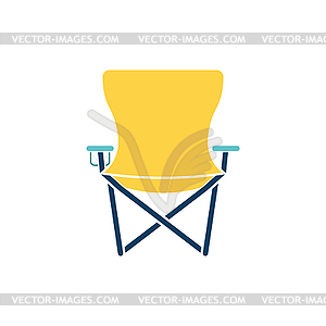 Icon of Fishing folding chair - vector image
