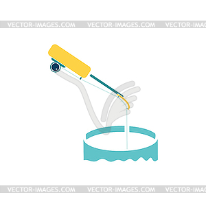 Icon of Fishing winter tackle - vector clipart