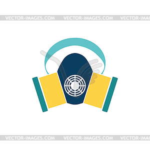 Dust protection mask icon - vector clip art