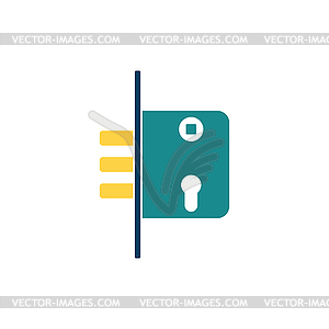 Door lock icon - vector image