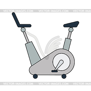 Flat design icon of Exercise bicycle - vector image