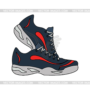 Flat design icon of Fitness sneakers - vector image