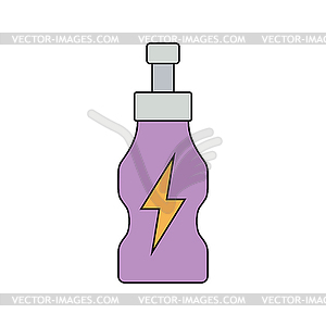 Плоский дизайн значок бутылки энергетических напитков - изображение в векторе