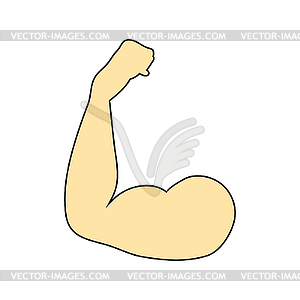 Flat design icon of Bicep - vector image