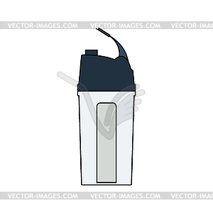 Flat design icon of Fitness bottle - stock vector clipart