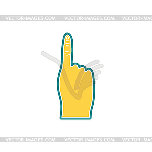 Fans foam finger icon - vector clipart