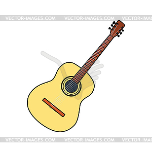 Acoustic guitar icon - vector EPS clipart