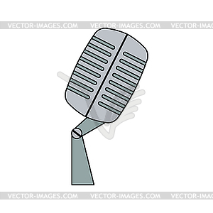 Значок старого микрофона - изображение в векторном виде