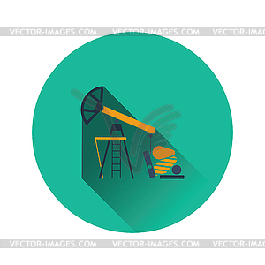 Oil pump icon - stock vector clipart
