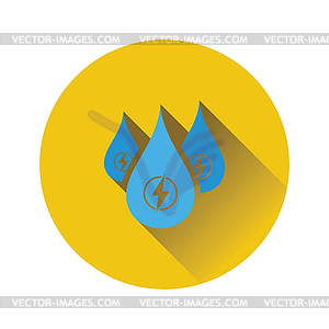 Hydro energy drops icon - vector image