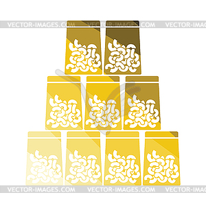 Macaroni in packages icon - vector EPS clipart