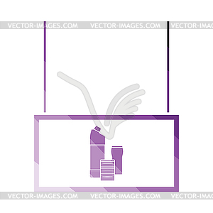 Household chemicals market department icon - vector clipart