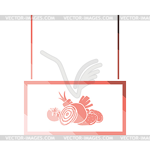 Vegetables market department icon - vector image
