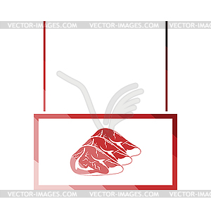 Meat market department icon - vector clipart