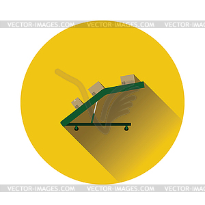 Warehouse transportation system icon - vector image