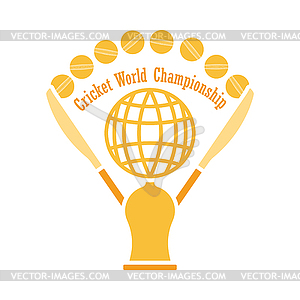 Cricket cup icon - vector EPS clipart