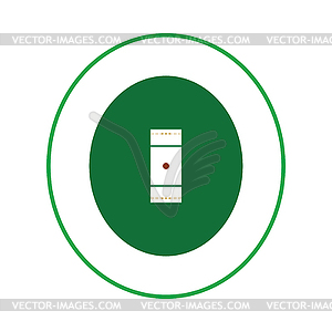 Cricket field icon - stock vector clipart