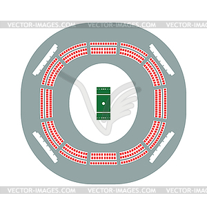 Cricket stadium icon - vector image