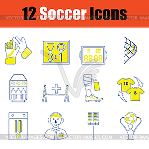 Football icon set - vector image