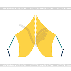 Touristic tent icon - royalty-free vector image