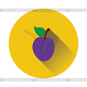 Flat design icon of Plum - vector image