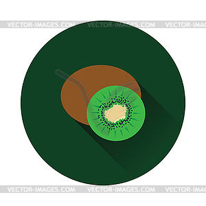 Flat design icon of Kiwi - vector clip art