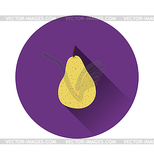 Flat design icon of Pear - vector clipart