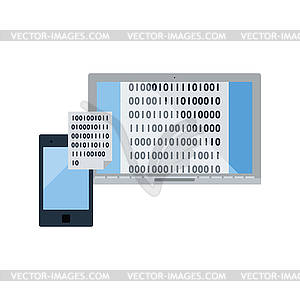 Exchanging Data Icon - vector clipart