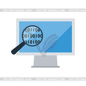 Data Analysing Icon - vector clip art