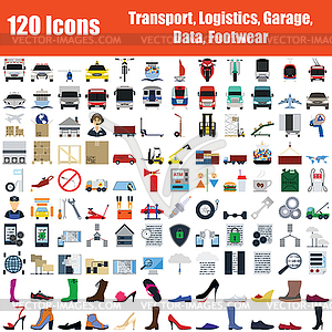 Set of 120 Icons - vector clipart