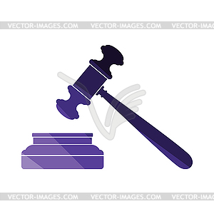 Значок судья молот - изображение в векторном формате