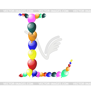Balloon letter - vector image