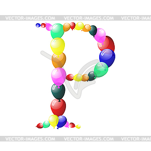 Balloon letter - stock vector clipart