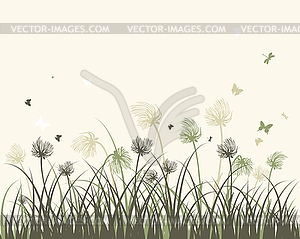 Summer meadow - vector clip art