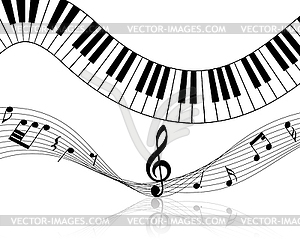 Musical note staff - vector EPS clipart