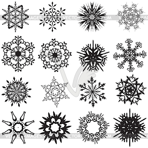 Snowflake set - vector clipart