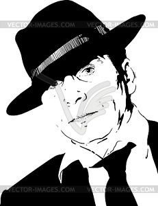 Man in hat - vector clipart