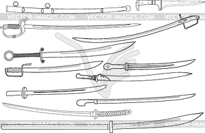 Cold steel set - royalty-free vector image