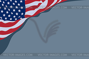 Размахивая флагом США - стоковое векторное изображение