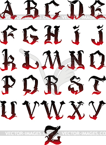 Gothic alphabet - vector clipart