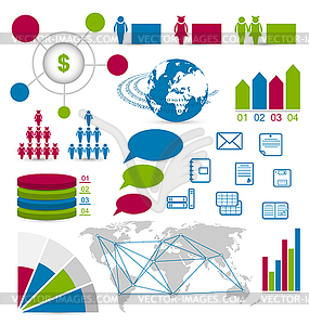 Set detail infographic elements for design web - vector clip art