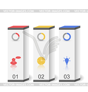 Современные коробки в минималистском стиле для дизайна infographi - изображение в векторном формате