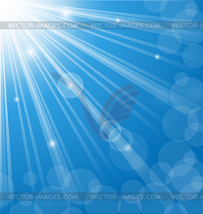 Abstract blue background with lens flare - vector clip art