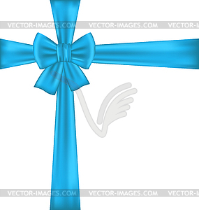 Blue bow for packing gift - vector EPS clipart